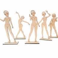 Zestaw plastyczny dla dziecka–5 lalek do ozdabiania DIY | kreatywna zabawa