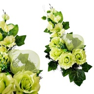 STROIK NA GRÓB CMENTARZ SZTUCZNE KWIATY KOMPOZYCJA NAGROBNA WIĄZANKA RÓŻE