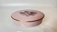 Różowa porcelana puzderko szkatułka Pirken-Hammer retro piękna!!