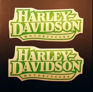 2x Naklejka z logo HARLEY DAVIDSON Wzór HD SCARLETT, 18 kolorów, Rozmiary