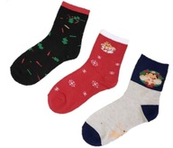 Skarpetki świąteczne dziecięce 31/34 - 3 pary
