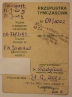 PRZEPUSTKA TYMCZASOWA 2002 rok - PKE S.A. O/Elektrownia Jaworzno