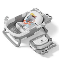 Składana wanna dziecięca poduszka termometr cyfrowy antypoślizgowa