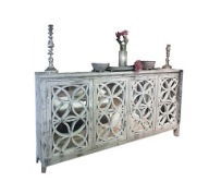 CUDOWNA SZARO LUSTRZANA KOMODA- BUFET VINTAGE