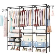 WIESZAK NA UBRANIA STOJĄCY SZAFA REGAŁ Z PÓŁKAMI METALOWY STELAŻ GARDEROBA