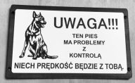Tabliczka uwaga zły pies owczarek niemiecki różne wzory