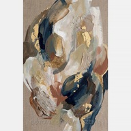 Abstrakcja farba olejna maźnięcia plamy obraz na płótnie 58x85 do salonu