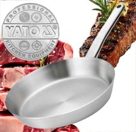 Patelnia YATO Stalowa ze Stali nierdzewnej 24cm Profesjonalna Indukcja Gaz