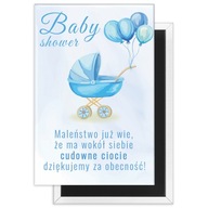 MAGNES z tekstem PAMIĄTKA na BABY SHOWER PREZENT narodziny dziecka UPOMINEK