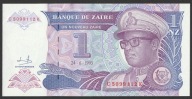 Zair 1 nowy zair 1993 - Mobutu Sese Seko - stan bankowy UNC