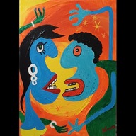 Obraz na płótnie ręcznie malowany autorstwa Andrzeja Kierusa.