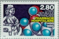 Francja 1995 Znaczek 3110 ** farmacja apteka zdrowie medycyna szpital