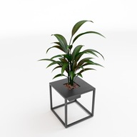 Donica osłona metal loft industrial czarna 40cm