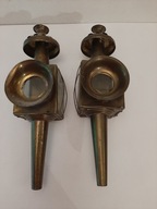 vintage lampa powozowa , latarnia powozowa mosiężne XIX w.