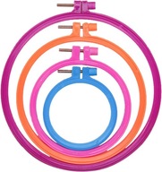 RAMKI DO HAFTOWANIA RAMKA DO HAFTU ŚCIEG KRZYŻYKOWY ZESTAW 4 RAMKI KOLOROWE