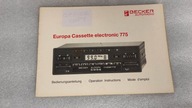 instrukcja obsługi radio BECKER EUROPA 775 Mercedes W201 W124 książka