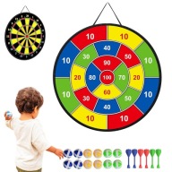 TABLICA DO DARTA 74cm TARCZA DWUSTRONNA DO GRY W DART + RZUTKI LOTKI ZESTAW