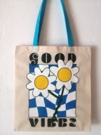 Good VIBES- torba RĘCZNIE malowana