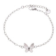 78584 Bransoletka srebrna stal chirurgiczna motylek