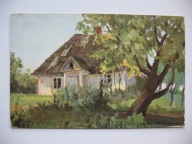 MARYLA WĄSOWICZÓWNA KRAJOBRAZ POLSKI WIEJSKA CHATA przedwojenna POCZTÓWKA