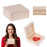 SZKATUŁKA NA PREZENT NA WALENTYNKI DLA NIEJ JEGO DREWNIANE PUDEŁKO 13X13