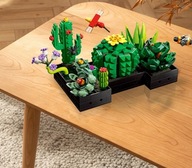 KLOCKI KWIATY ZESTAW SUKULENTY 3D KAKTUSY MAŁE ROŚLINKI W DONICZCE 590 EL