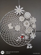 Serwetka .szydełk.na obręczy met.30 cm