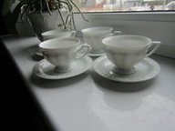 ROSENTHAL MARIA. FILIŻANKA DO KAWY ZE SPODKIEM, BIAŁA PORCELANA, KLASYK.