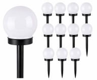 12x LAMPA SOLARNA LED OGRODOWA KULA 10CM WBJANA LAMPKI OZDOBNE
