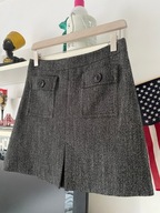 O SPÓDNICA NEXT SZARA TWEEDOWA ciepła L