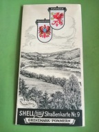 STARA MAPA DROGOWA POMMERN STETTIN ( POMORZE SZCZECIN )