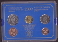 Szwecja - 2009 rok - zestaw rocznikowy - 4 monety + żeton - mennicze