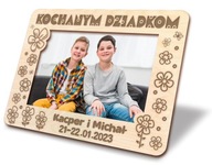 Ramka DREWNIANA na zdjęcie DZIEŃ BABCI I DZIADKA