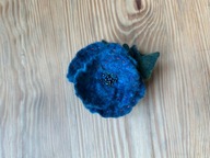 Broszka kwiat z filcu rękodzieło broszka filcowana ręcznie kwiat filcowany