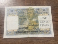 Madagaskar - 500 franków - bardzo rzadki