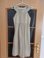 SUKIENKA 100 % JEDWAB PRET A CAFE BEŻ S