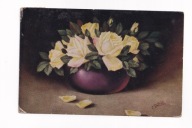 Różę w wazonie 1919r. C. Ratzel do Katowic