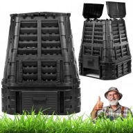 KOMPOSTOWNIK OGRODOWY 1-KOMOROWY MROZOODPORNY POJEMNIK NA ODPADY NAWÓZ 740L