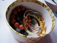 Bransoletka lawa wulkaniczna z zapięciem