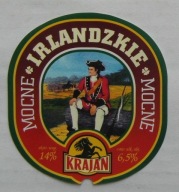 ETYKIETA PIWO MOCNE IRLANDZKIE BROWAR KRAJAN NAKŁO