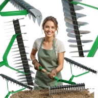 GRABIE AERATOR OGRODOWY DO NAPOWIETRZANIA TRAWNIKA GLEBY DWUSTROONE 32CM