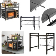 PÓŁKA KUCHENNA STOJAK NAD MIKROFALÓWKĘ TELESKOPOWA REGAŁ NA BLAT HACZYKI