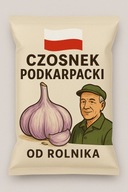 Czosnek POLSKI 1szt sztuka jeden jedna Harnaś Rolnik Ekologiczny duży