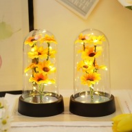 Lampka LED Kula Kwiaty Margaretki Dekoracja Prezent 15cm