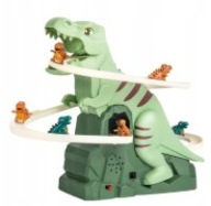 Zabawka Tor Wyścigowy Dinozaury Wspinaczka Po Schodach Zjeżdżalnia T-Rex