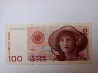 Banknot 100 koron Norweskich 1995 rok, Bez Hologramu Rzadki!