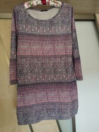 F&F MIĘKKI DŁUGI SWETEREK ŁADNY KOLORYSTYCZNIE R.42