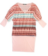 URBAN_Piękna SUKIENKA_aztecki wzór lejąca dół szeroki mankiet JEDYNA_42