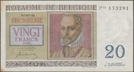 Belgia 20 franków 1950 - P03 - stan bankowy UNC -