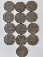 614/ Rumunia 1 Lej 1966, zestaw monet 13 szt